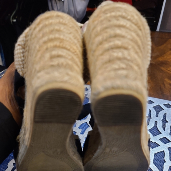 Women's Coach Wedge Heel Lace Up Espadrilles - Picture 5 of 6